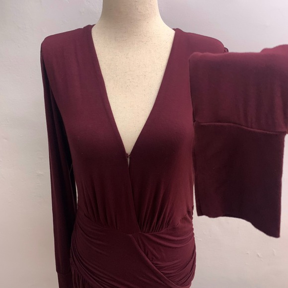 Young Fabulous and Broke Genesis Maroon Dress Size M - Picture 5 of 15